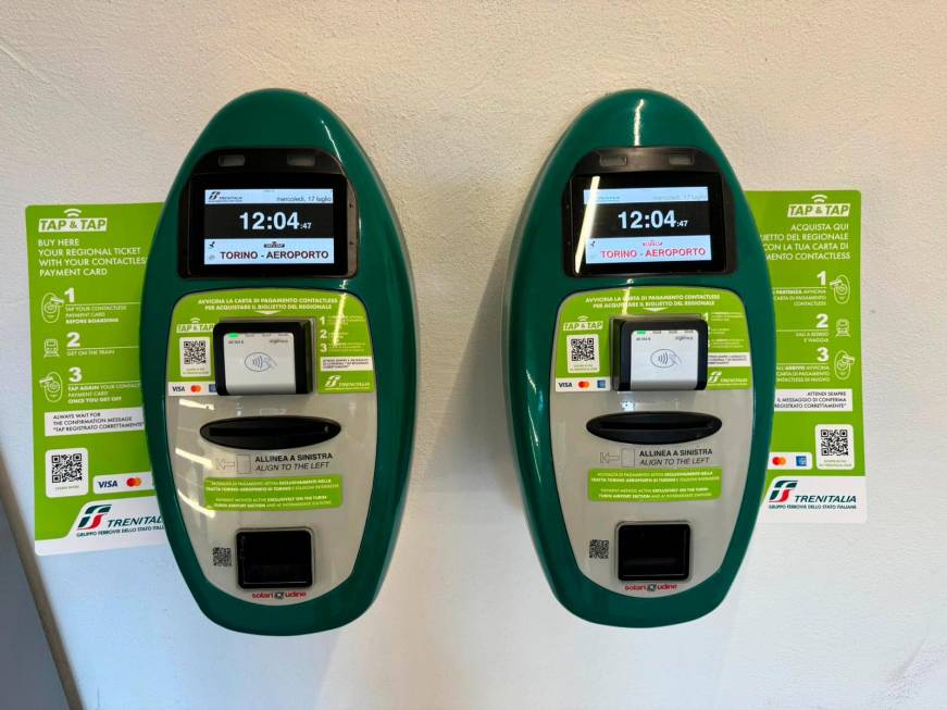 Regionale Trenitalia, pagamento contactless per i collegamenti con l’aeroporto di Torino