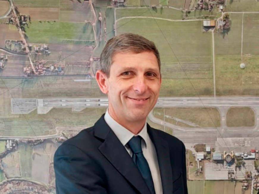 Andrea Gilardi lascia l’aeroporto di Forlì