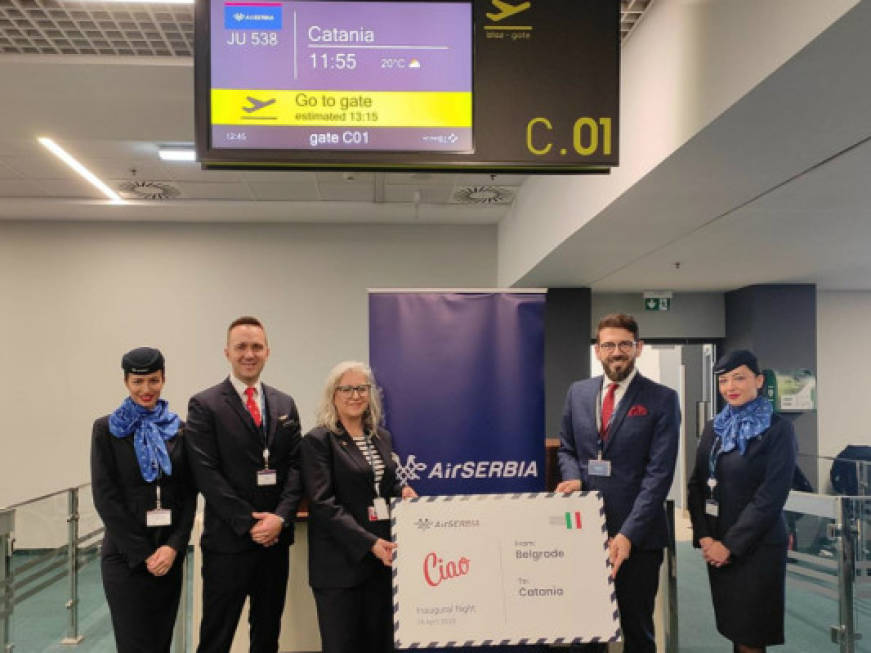 Debutta il volo Catania-Belgrado di Air Serbia