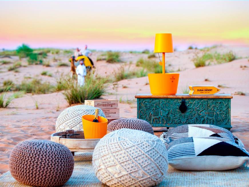 Una cena nel deserto firmata Veuve Clicquot